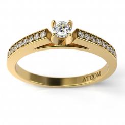 Inel de logodna ATCOM Lux cu diamante MAGNUS aur galben 1