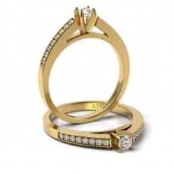Inel de logodna ATCOM Lux cu diamante MAGNUS aur galben 2