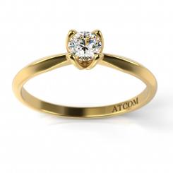 Inel de logodna cu diamant Luis din aur galben 1
