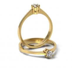 Inel de logodna din aur alb cu diamant model Magellan 5
