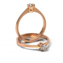 Inel de logodna din aur alb cu diamant model Magellan 6