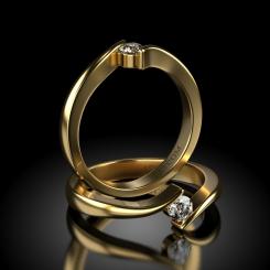 Inel de logodna din aur galben model Remus 5