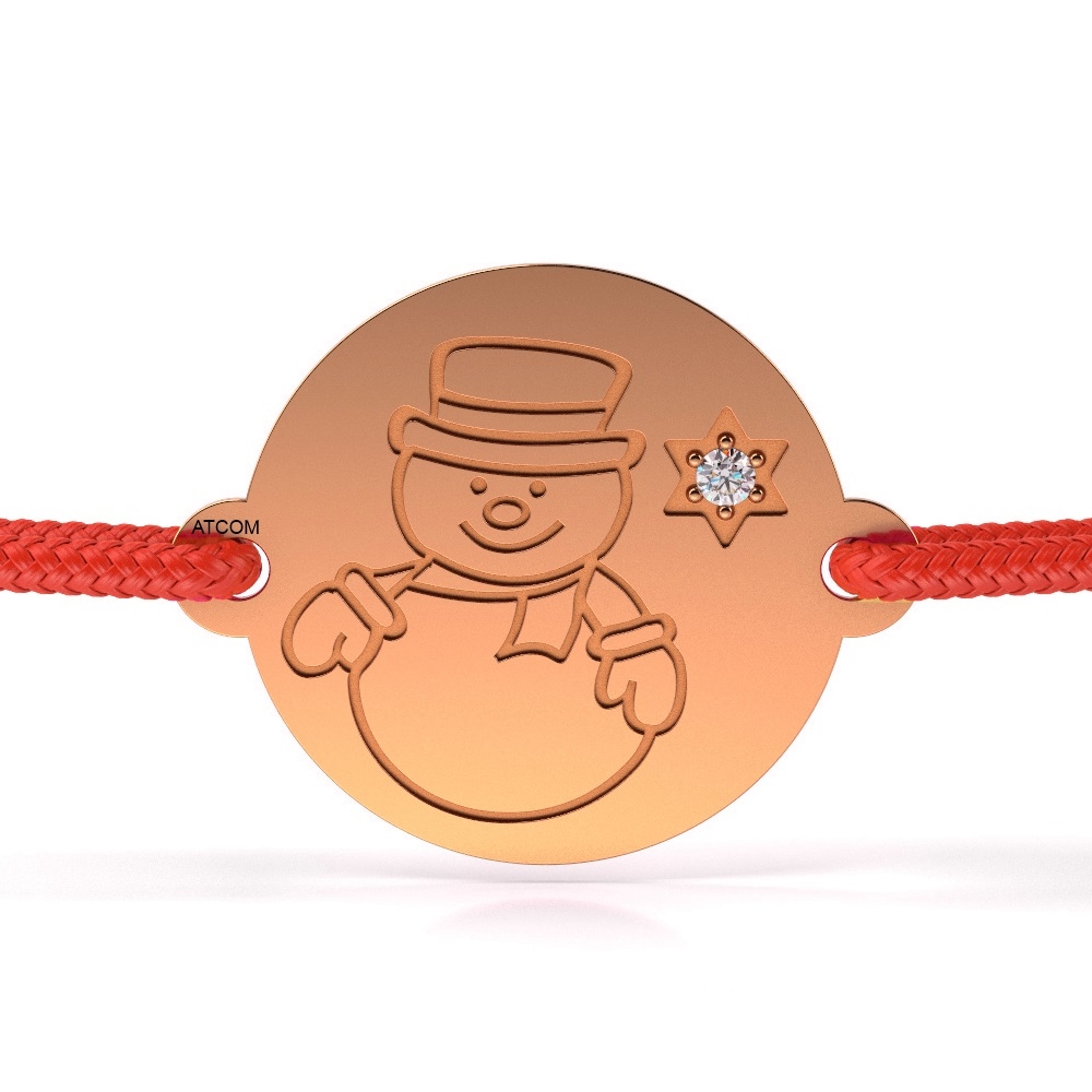 bratara om zapada,om de zapada cadou,bijuterii de craciun,bratara din aur om de zapada,bratara snur rosu om zapada,cadou de cracium bratara personalizata,bijuterii din aur roz pentru craciun,bratari din aur cu snur,om zapada cu snur rosu,cadouri de sarbatori iaftine,bratara aur roz,craciun aur