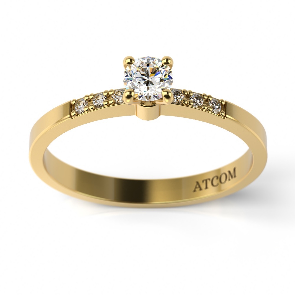 Inel de logodna cu diamante Aramis din aur galben