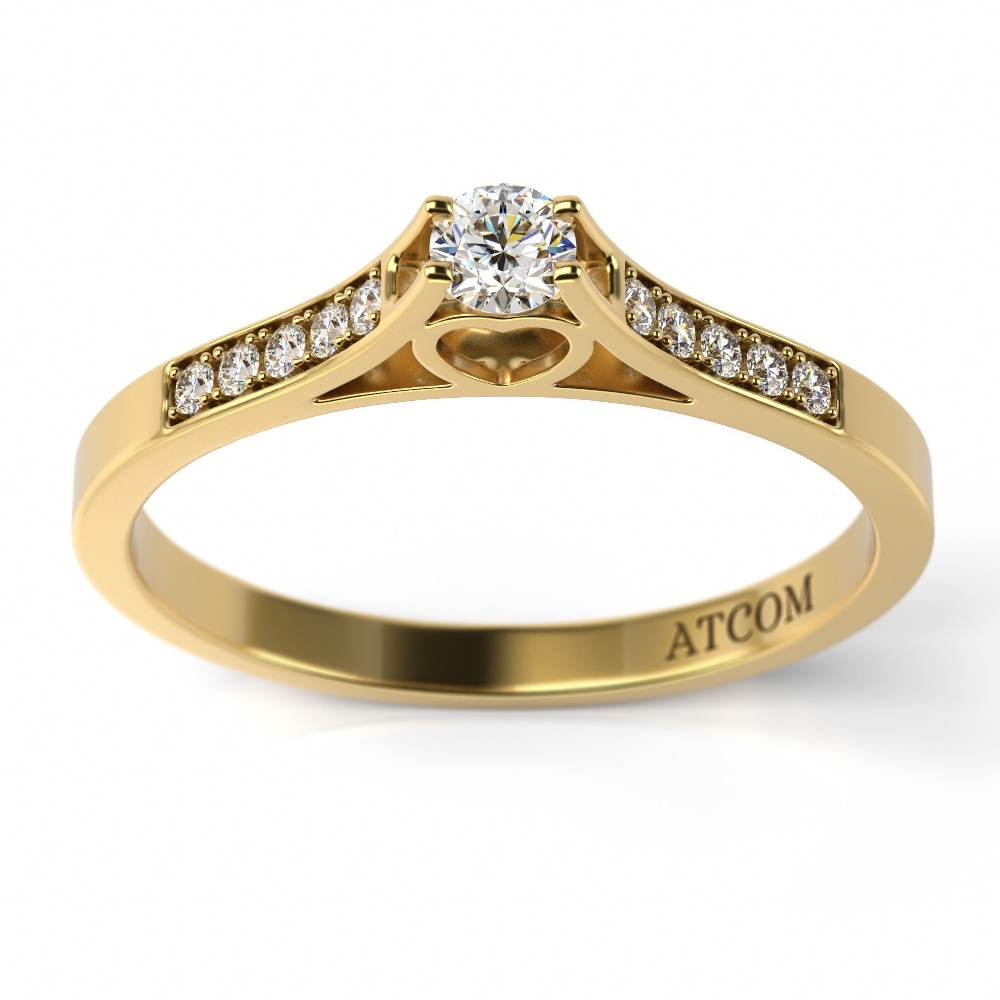 Inel de logodna cu diamante ECHINOX din aur galben
