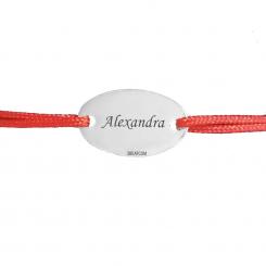Bratara aur galben banut oval personalizata cu mesaj text 2