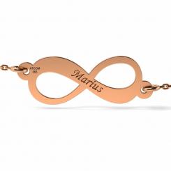 Bratarica cu lantisor din aur galben cod: Infinit 3