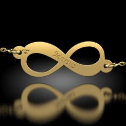 Bratarica cu lantisor din aur galben cod: Infinit 4