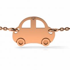Bratarica cu lantisor din aur galben model Masinuta 3