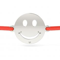 Bratarica din argint cu snur rosu cod: Smiley