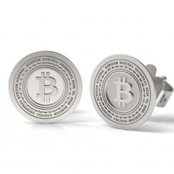 Cercei din argint model Bitcoin 1