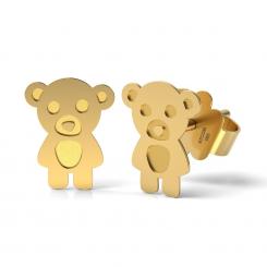 Cercei din aur alb model Teddy Bear 3