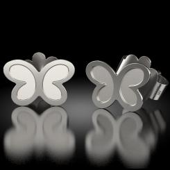 Cercei din aur galben model Butterfly 5