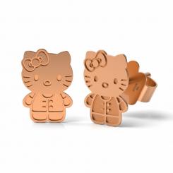 Cercei din aur galben model Hello Kitty 4