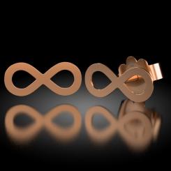Cercei din aur roz model Infinit 2