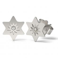 Cercei din aur roz model Steluta norocoasa 4