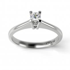 Inel de logodna ATCOM Lux cu diamant ANTILA aur alb 1