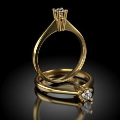 Inel de logodna ATCOM Lux cu diamant ANTILA aur galben 5