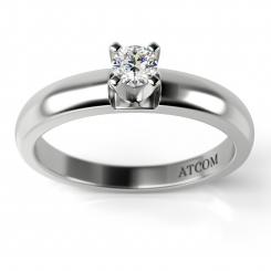 Inel de logodna ATCOM Lux cu diamant BIANCA aur alb 1