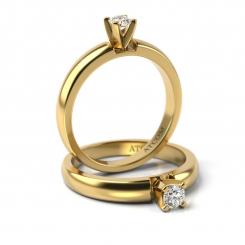 Inel de logodna ATCOM Lux cu diamant BIANCA aur alb 3
