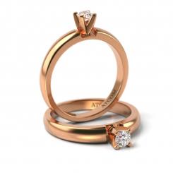 Inel de logodna ATCOM Lux cu diamant BIANCA aur alb 4