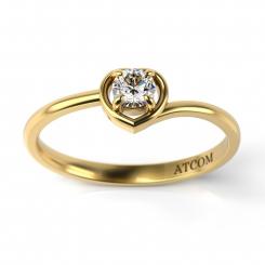 Inel de logodna ATCOM Lux cu diamant GILBERT aur galben 1