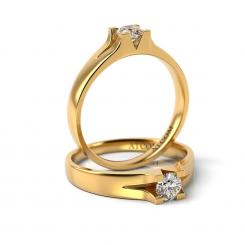Inel de logodna ATCOM Lux cu diamant KALEB aur alb 3