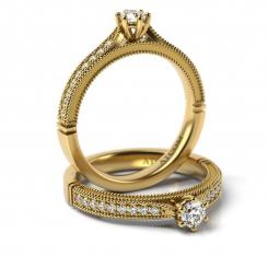 Inel de logodna ATCOM Lux cu diamante CAMILLE aur alb 3