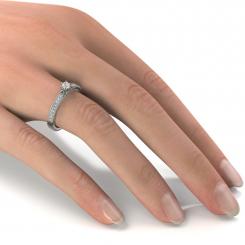 Inel de logodna ATCOM Lux cu diamante CAMILLE aur alb 6