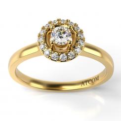 Inel de logodna din aur galben cu diamante cod: Lambert 1
