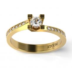 Inel de logodna ATCOM Lux cu diamante MIRUNA aur galben 1