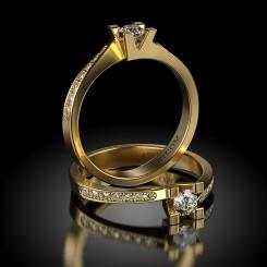 Inel de logodna ATCOM Lux cu diamante MIRUNA aur galben 5