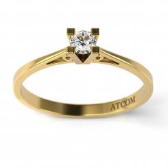 Inel de logodna cu diamant Aldemarin din aur galben