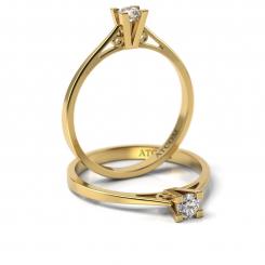 Inel de logodna cu diamant Aldemarin din aur galben 2
