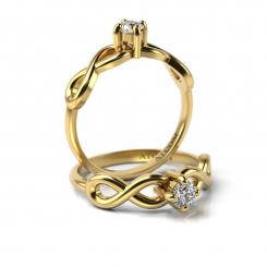 Inel de logodna cu diamant Alin din aur alb 3