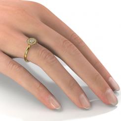 Inel de logodna cu diamante Amiral din aur galben 6