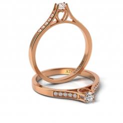 Inel de logodna cu diamante ECHINOX din aur galben 4