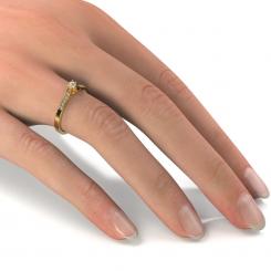 Inel de logodna cu diamante ECHINOX din aur galben 6