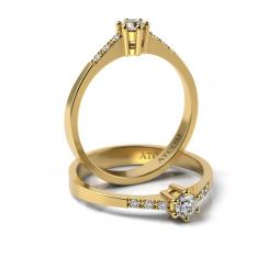 Inel de logodna cu diamante MAGELANUSH din aur alb 3