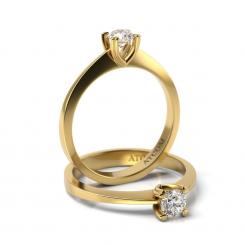 Inel de logodna din aur alb cu diamant model Damian 3