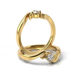 Inel de logodna din aur alb cu diamant model Giulia 3