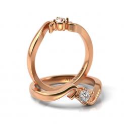 Inel de logodna din aur alb cu diamant model Giulia 4