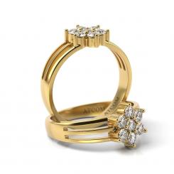 Inel de logodna din aur alb cu diamante cod: ALEXEI 3