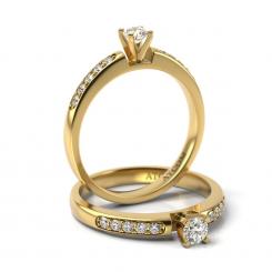 Inel de logodna din aur alb cu diamante cod: Cronos 3