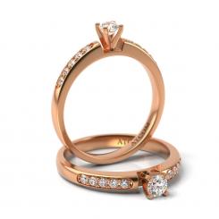 Inel de logodna din aur alb cu diamante cod: Cronos 4