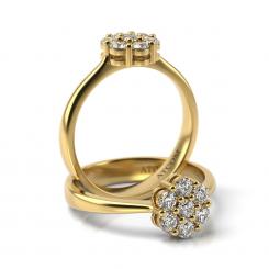 Inel de logodna din aur alb cu diamante cod: Genevieve 3