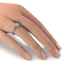 Inel de logodna din aur alb cu diamante cod: Genevieve 6