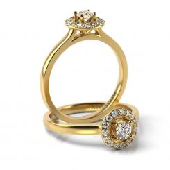 Inel de logodna din aur alb cu diamante cod: Lambert 4