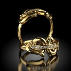 Atcom Inel de logodna din aur alb cu diamante model Ludovic 10