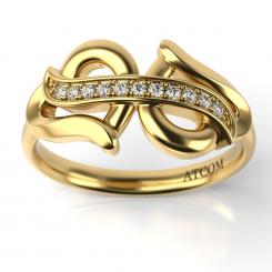 Inel de logodna din aur alb cu diamante model Ludovic 2